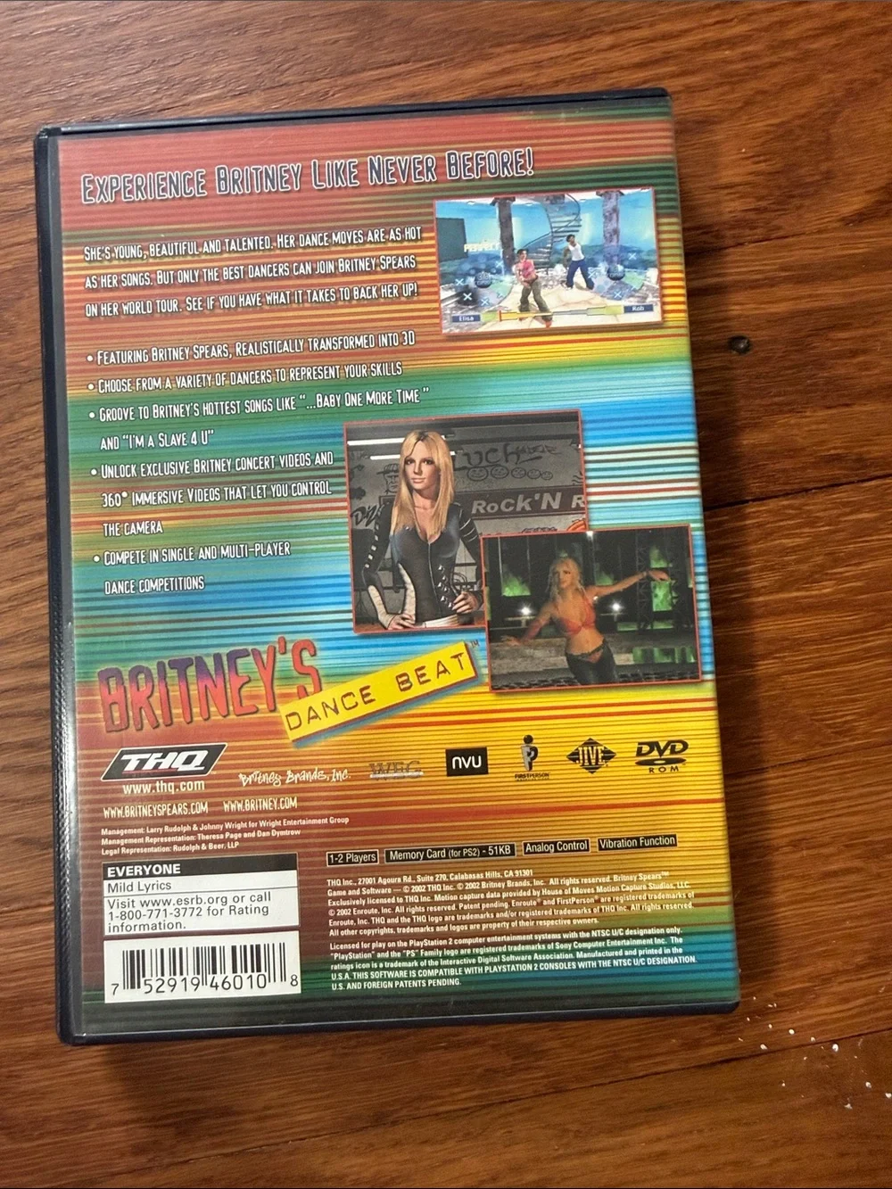 Sony PlayStation 2 - Britney's Dance Beat (red, yellow, blue)